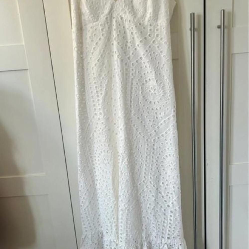 H&M Strapless White Eyelet Dress